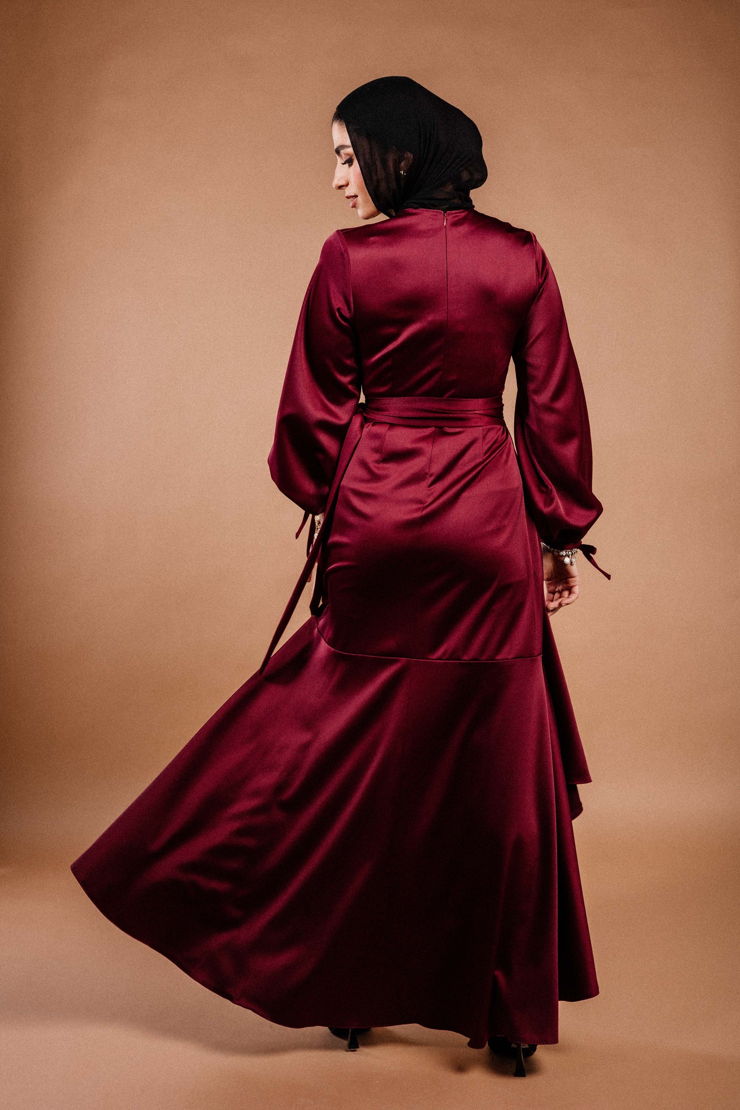 Signature Wrap Dress in Burgundy