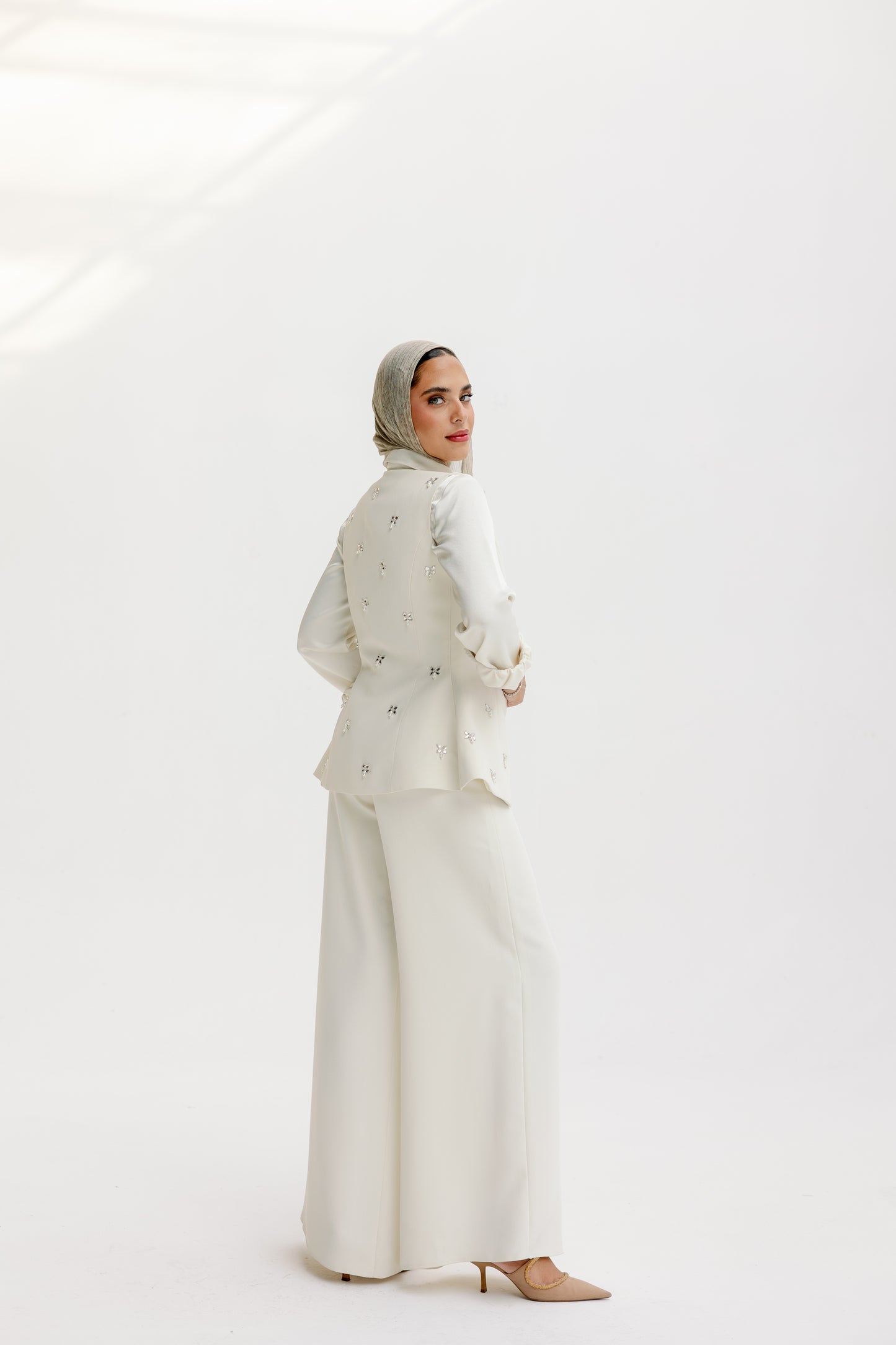 The Tailored Sculpt Pants in Off-White