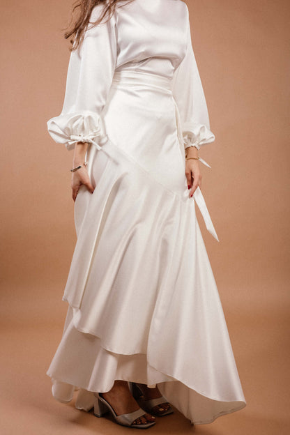 Signature Wrap Dress in Ivory