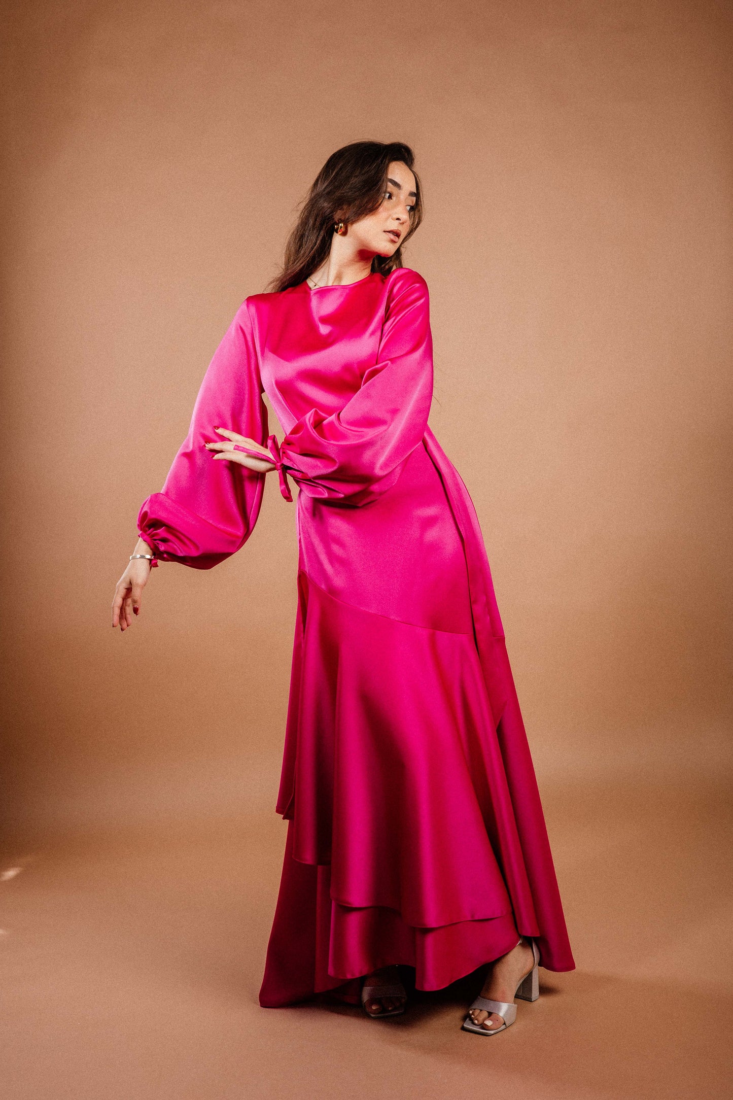 Signature Wrap Dress in Hot Pink
