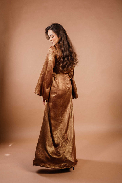 Layali Dress in Copper Gold Sara Eltoukhy Layali Dress in Copper Gold Sara Eltoukhy