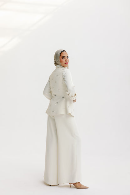 The Tailored Sculpt Pants in Off-White