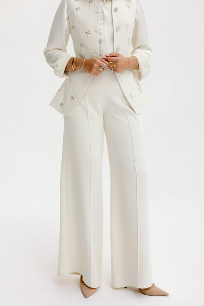 The Tailored Sculpt Pants in Off-White