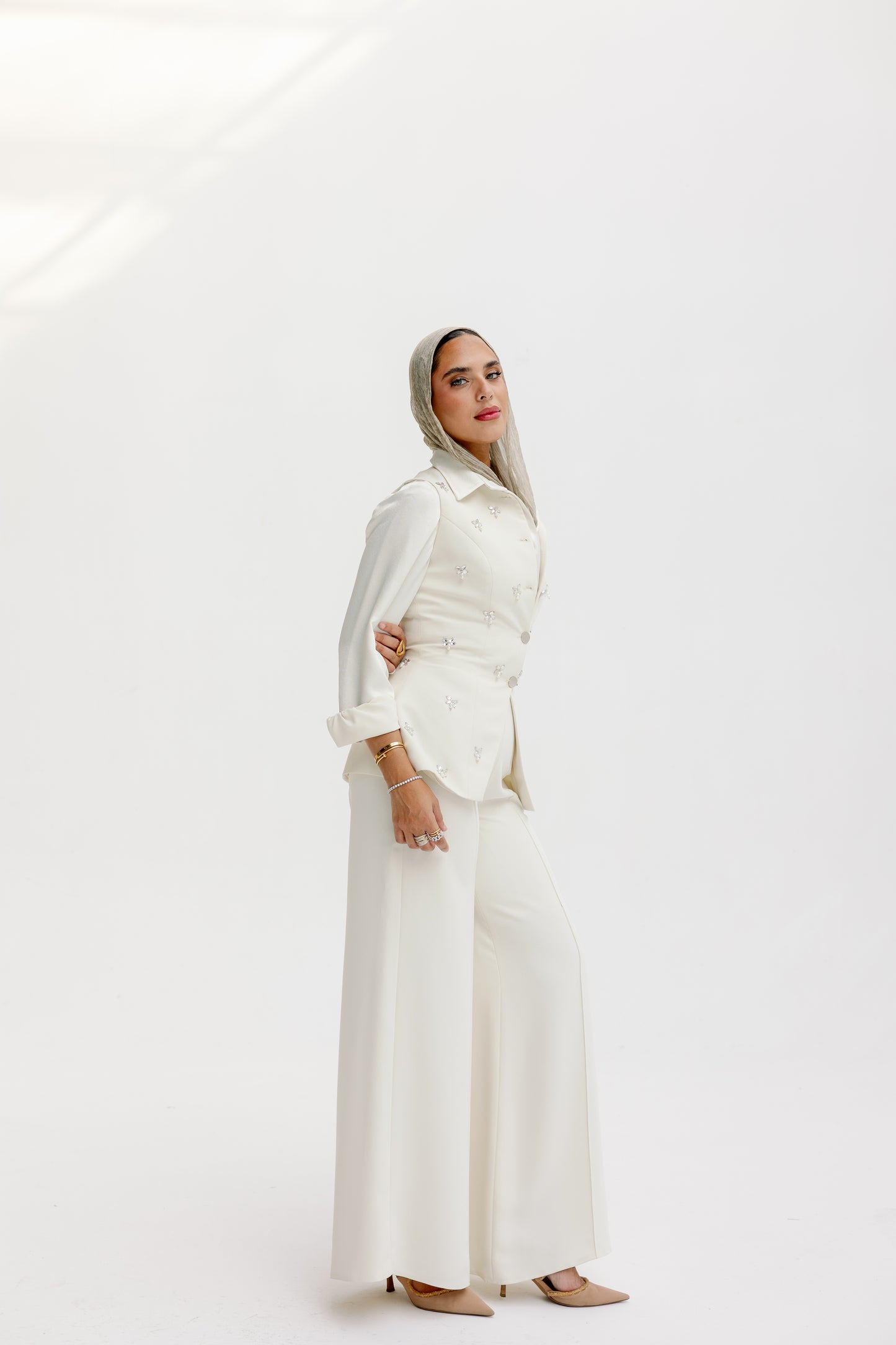 The Tailored Sculpt Pants in Off-White