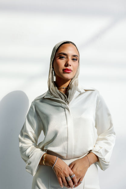 Seamless Satin Chemise - Off-White