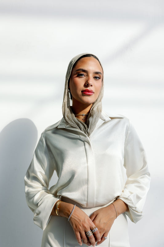 Seamless Satin Chemise - Off-White