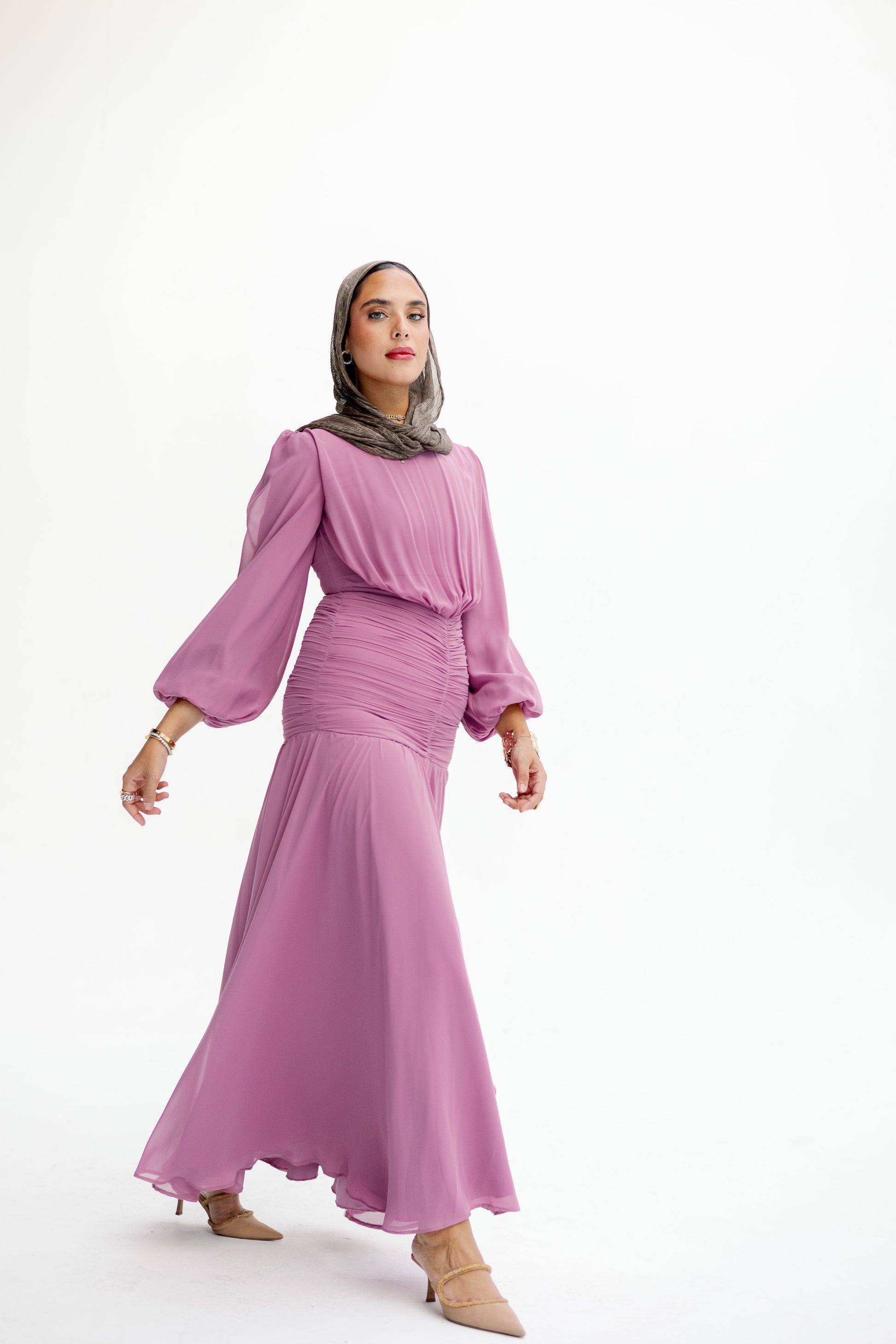 pink ripple dress Ripple Of Times Dress