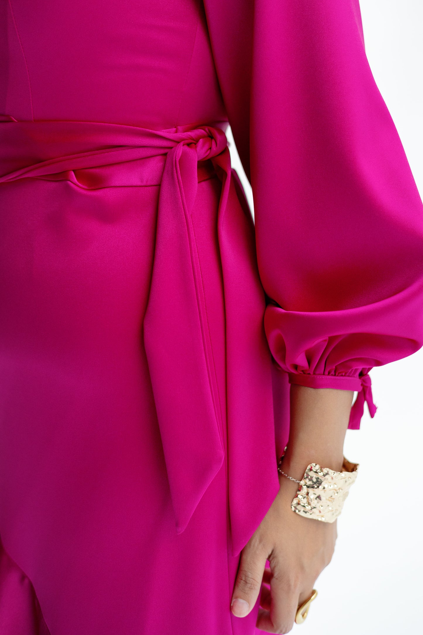 Signature Wrap Dress in Hot Pink