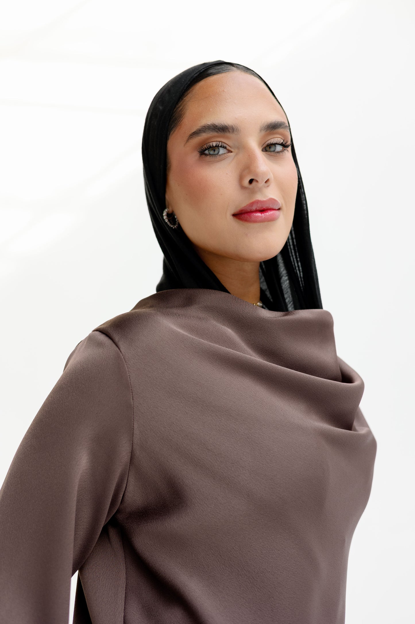 Satin Co-ords in Mocha Mousse